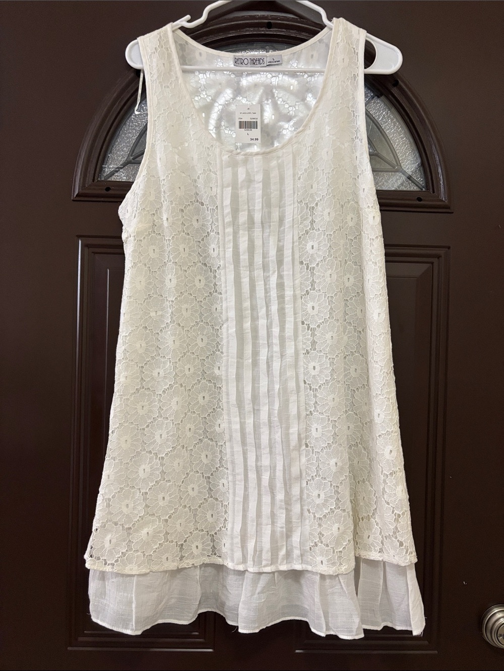 RETRO THREADS White Ruffled Tiered Midi Sundress
